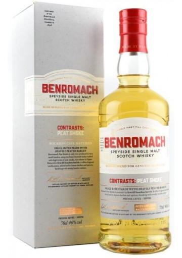 Whisky Benromach Contrasts: Peat Smoke Single Malt  0,70 lt.