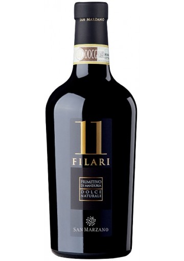 Primitivo Dolce Naturale 11 Filari Cantine San Marzano 2022  0,75  lt.