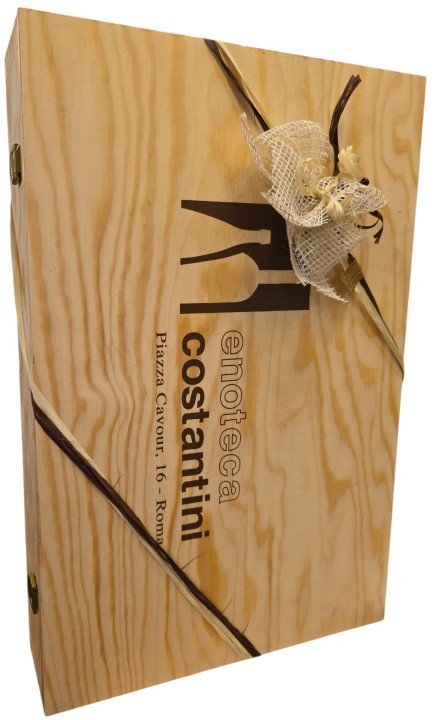 Scatola Legno Per 3 Bottiglie Vino Con Incisione Personalizzata - Regalo Pensionamento, Anniversario, Onomastico