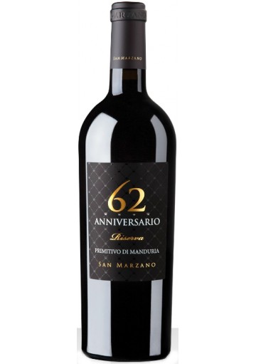 Primitivo di Manduria Cantine San Marzano Anniversario 62 Riserva 2020  0,75 lt.
