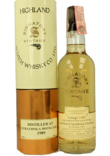 Whisky Strathisla  Signatory Vintage11y 1989 0,70 lt.
