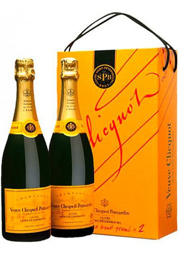 Champagne Veuve Clicquot Brut San Pietroburgo Confezione 2 Bottiglie