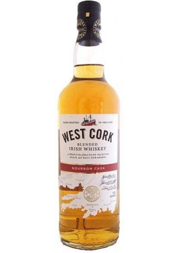 Whiskey West Cork irish bourbon cask  0,70 lt.