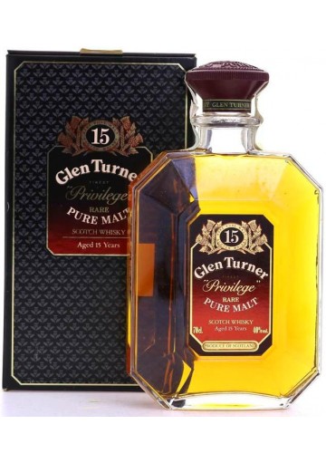 Whisky Glen Turner \'Privilege\' Rare Pure Malt 15 Anni  0,70 lt.